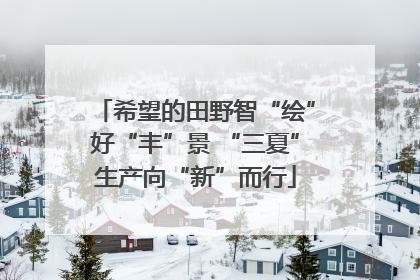 希望的田野智“绘”好“丰”景 “三夏”生产向“新”而行