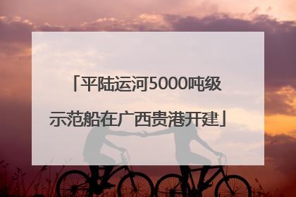 平陆运河5000吨级示范船在广西贵港开建