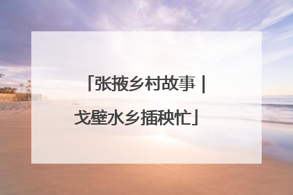 张掖乡村故事｜戈壁水乡插秧忙