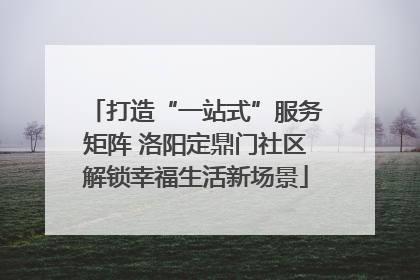 打造“一站式”服务矩阵 洛阳定鼎门社区解锁幸福生活新场景
