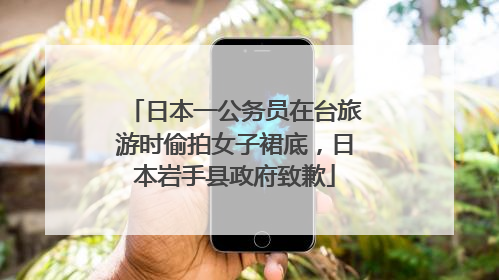 日本一公务员在台旅游时偷拍女子裙底，日本岩手县政府致歉