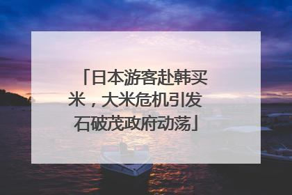 日本游客赴韩买米，大米危机引发石破茂政府动荡