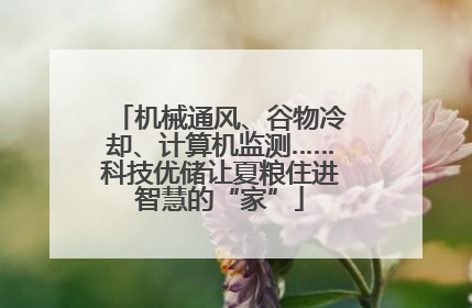 机械通风、谷物冷却、计算机监测……科技优储让夏粮住进智慧的“家”