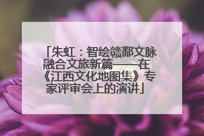 朱虹：智绘赣鄱文脉 融合文旅新篇——在《江西文化地图集》专家评审会上的演讲