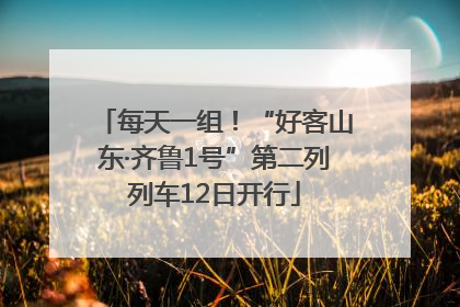 每天一组！“好客山东·齐鲁1号”第二列列车12日开行
