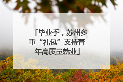 毕业季，苏州多重“礼包”支持青年高质量就业