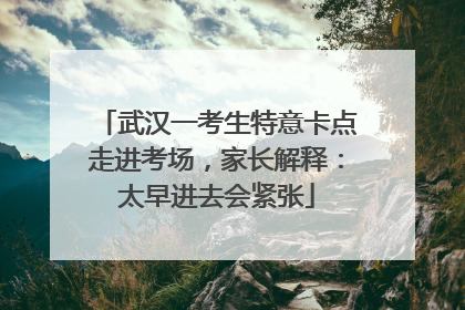武汉一考生特意卡点走进考场，家长解释：太早进去会紧张