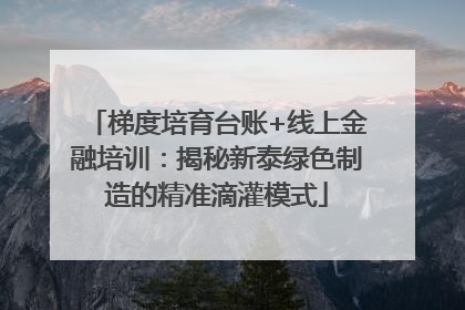 梯度培育台账+线上金融培训：揭秘新泰绿色制造的精准滴灌模式