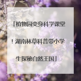 植物园变身科学课堂！湖南林草科普带小学生探秘自然王国