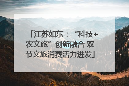 江苏如东：“科技+农文旅”创新融合 双节文旅消费活力迸发