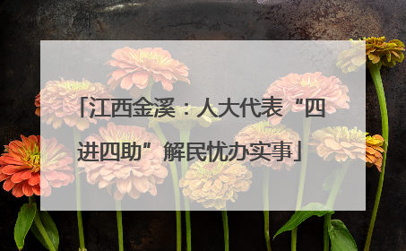 江西金溪：人大代表“四进四助”解民忧办实事
