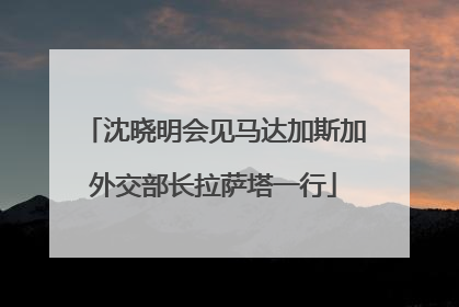 沈晓明会见马达加斯加外交部长拉萨塔一行