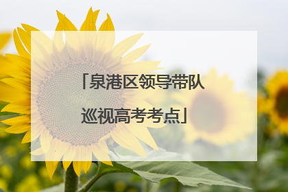 泉港区领导带队巡视高考考点