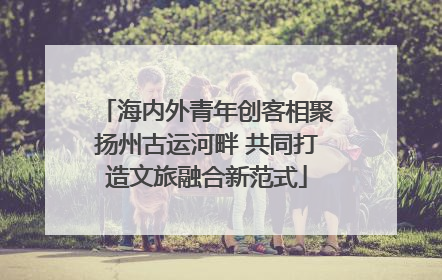 海内外青年创客相聚扬州古运河畔 共同打造文旅融合新范式