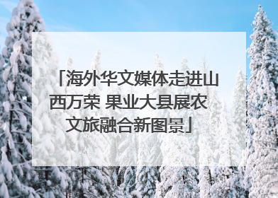 海外华文媒体走进山西万荣 果业大县展农文旅融合新图景