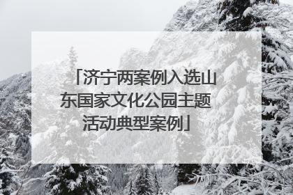济宁两案例入选山东国家文化公园主题活动典型案例