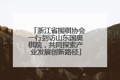 浙江省围棋协会一行到访山东国奥棋院，共同探索产业发展创新路径