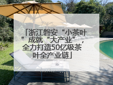 浙江磐安“小茶叶”成就“大产业”，全力打造50亿级茶叶全产业链