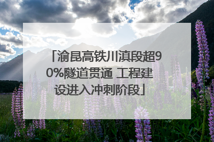 渝昆高铁川滇段超90%隧道贯通 工程建设进入冲刺阶段