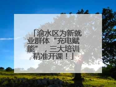 渝水区为新就业群体“充电赋能”，三大培训精准开课！