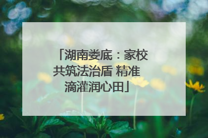 湖南娄底：家校共筑法治盾 精准滴灌润心田
