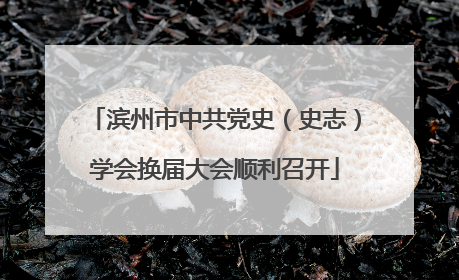 滨州市中共党史（史志）学会换届大会顺利召开