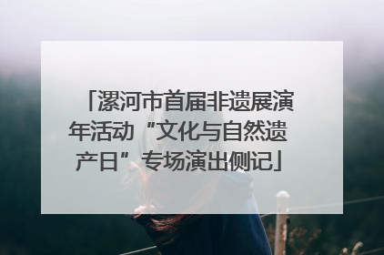 漯河市首届非遗展演年活动“文化与自然遗产日”专场演出侧记