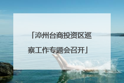 漳州台商投资区巡察工作专题会召开