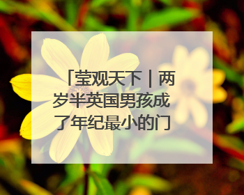 莹观天下｜两岁半英国男孩成了年纪最小的门萨俱乐部成员