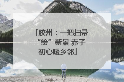 胶州：一把扫帚“绘”新景 赤子初心暖乡邻