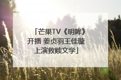 芒果TV《明眸》开播 姜贞羽王佳璇上演救赎文学