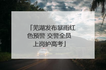 芜湖发布暴雨红色预警 交警全员上岗护高考