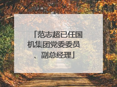 范志超已任国机集团党委委员、副总经理