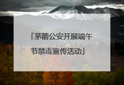 茅箭公安开展端午节禁毒宣传活动