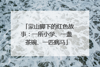 蒙山脚下的红色故事：一所小学、一盏茶碗、一匹病马