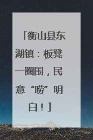 衡山县东湖镇：板凳一圈围，民意“唠”明白！