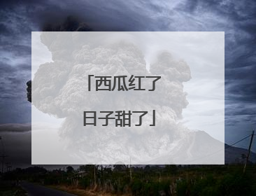西瓜红了 日子甜了