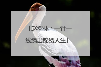 赵翠林：一针一线绣出锦绣人生