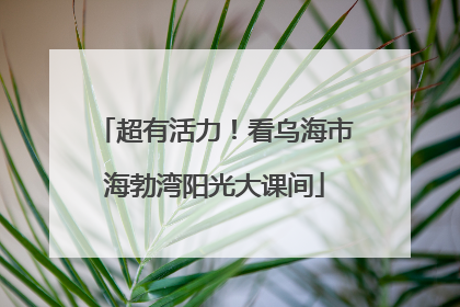 超有活力！看乌海市海勃湾阳光大课间