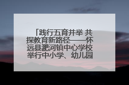 践行五育并举 共探教育新路径——怀远县淝河镇中心学校举行中小学、幼儿园班主任论坛活动