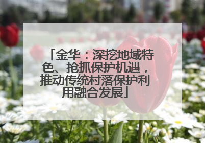 金华：深挖地域特色、抢抓保护机遇，推动传统村落保护利用融合发展