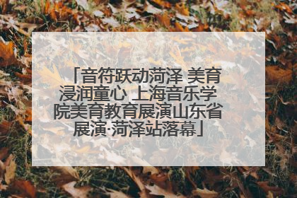 音符跃动菏泽 美育浸润童心 上海音乐学院美育教育展演山东省展演·菏泽站落幕