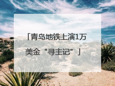 青岛地铁上演1万美金“寻主记”