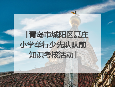 青岛市城阳区夏庄小学举行少先队队前知识考核活动