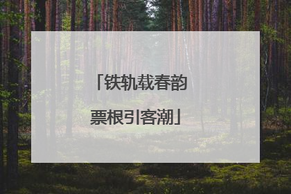 铁轨载春韵 票根引客潮