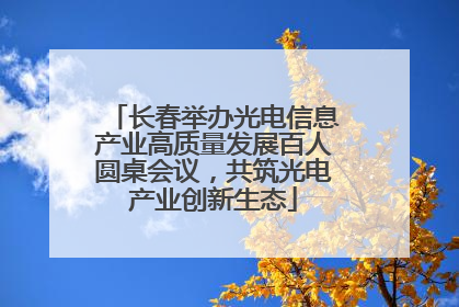 长春举办光电信息产业高质量发展百人圆桌会议，共筑光电产业创新生态