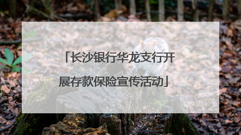 长沙银行华龙支行开展存款保险宣传活动