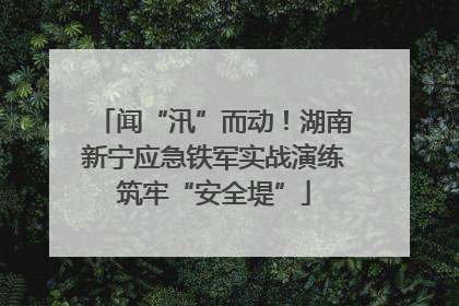 闻“汛”而动！湖南新宁应急铁军实战演练筑牢“安全堤”