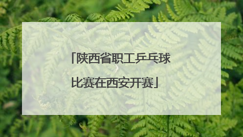 陕西省职工乒乓球比赛在西安开赛