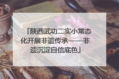 陕西武功二实小常态化开展非遗传承——非遗沉淀自信底色